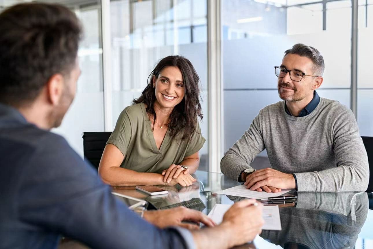Employer meeting with a recruitment consultant